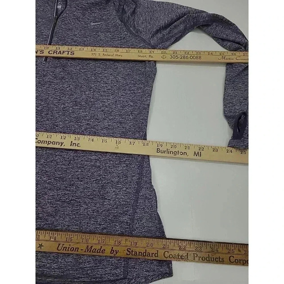 Nike Dri-Fit Running Pullover Women's Large 3/4 Zip Athletic Fitted Top - Picture 4 of 11